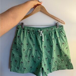 Green Palm Tree Swim Shorts